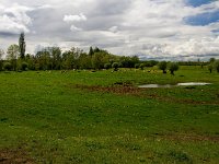 Uiterwaarden landschap  Uiterwaardenlandschap van de rivier de Doubs bij het plaatsje Fretterans, Frankrijk. Gemaakt op de weg Rue du Faubourg richting zuid-west. : Landschap