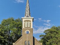 Church of Dutch village Terhorne, Friesland, Netherlands  Church of Dutch village Terhorne, Friesland, Netherlands : church, tower, historic, 19th century, architecture, building, monument, monumental, landmark religion, religious, brickwork, outside, outdoor, outdoors, no people, nobody, terherne, terhorne, friesland, fryslan, netherlands, holland, dutch, europe, european, de fryske marren, de friese meren